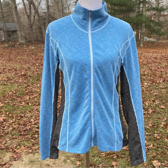 KUHL JACKET ZIP FRONT POCKETS BLUE GRAY LONG SLEEVE ACTIVE SIZE L - Picture 1 of 14